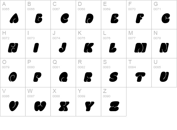 MotherhoodDisplaySCapsSSK Italic uppercase A-Z preview
