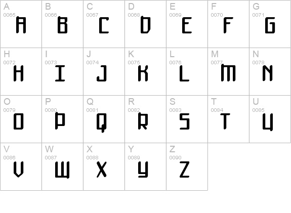 Mothership uppercase A-Z preview