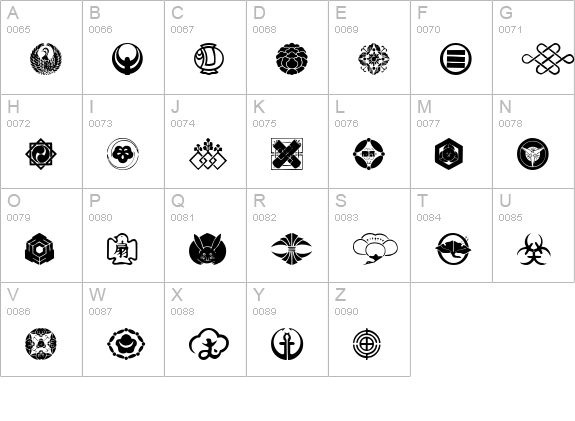 Motif uppercase A-Z preview