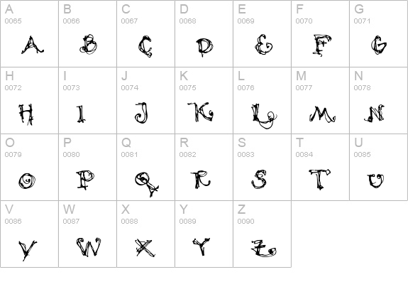 MotionLight uppercase A-Z preview