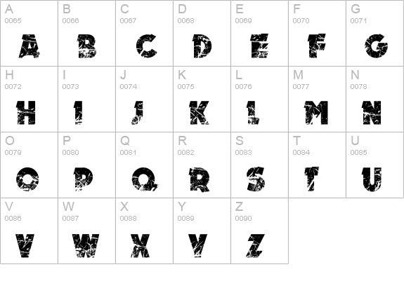 MOTOR uppercase A-Z preview