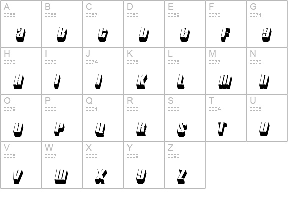 Motorcade uppercase A-Z preview