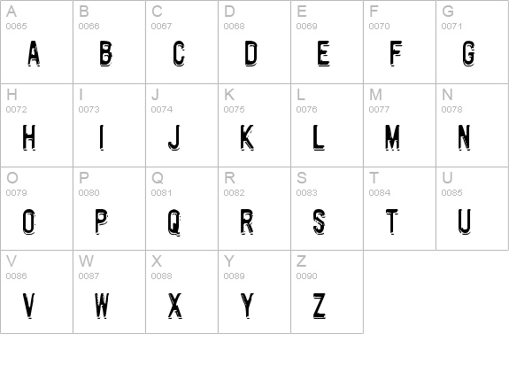 Motorway uppercase A-Z preview