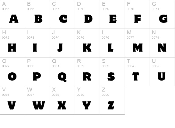 MotterCorpusEF-Regular uppercase A-Z preview