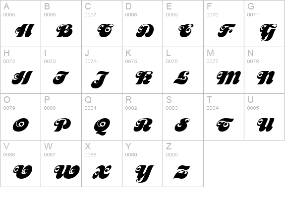 MotterFemD uppercase A-Z preview