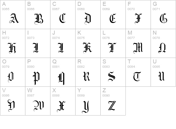 MottisfontNo2 uppercase A-Z preview