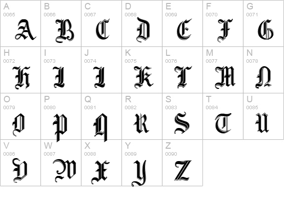 MottisfontNo3 uppercase A-Z preview