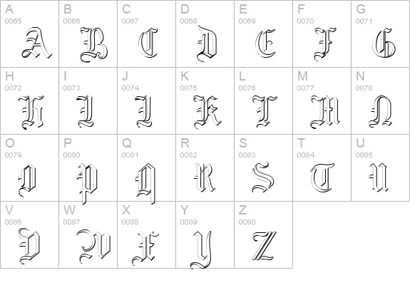 MottisfontNo4 uppercase A-Z preview