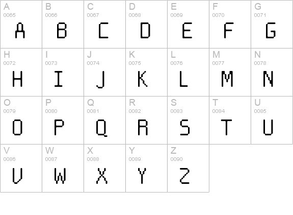 Motus-Regular uppercase A-Z preview