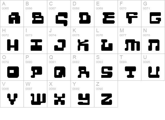 MoultiPass2 uppercase A-Z preview
