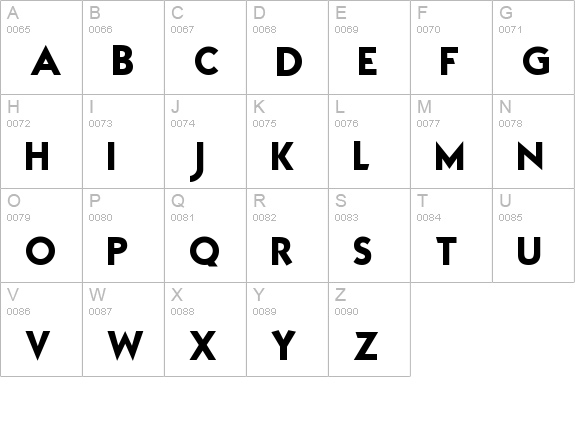 Mouser uppercase A-Z preview