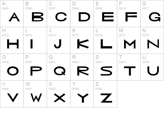 Mouseyer uppercase A-Z preview