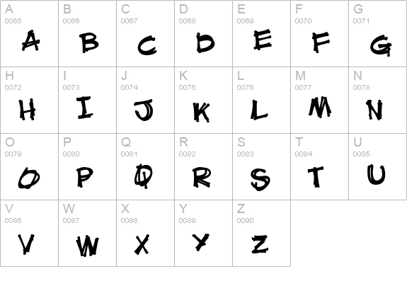 Mouth Breather BB uppercase A-Z preview