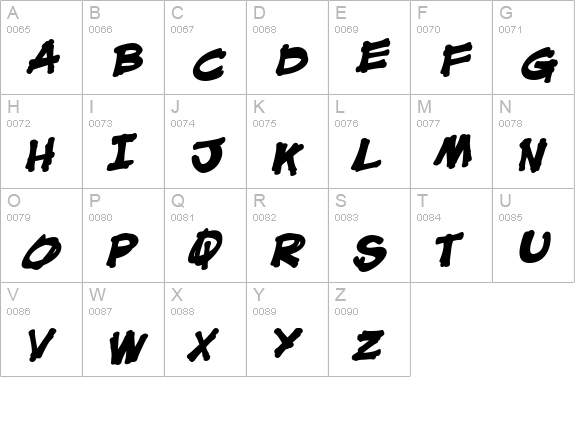 Mouth Breather BB Bold uppercase A-Z preview