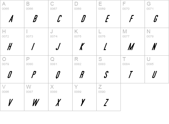 Movie Poster BoldItalic uppercase A-Z preview