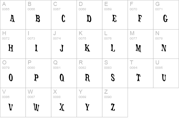 movieola titletype uppercase A-Z preview