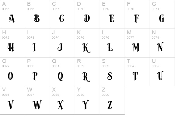 Moyers uppercase A-Z preview