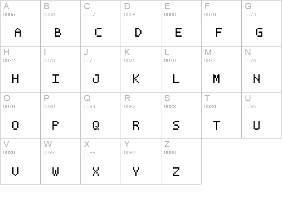 Mozart NBP uppercase A-Z preview