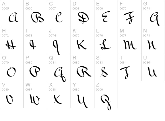 Mr Bedfort uppercase A-Z preview