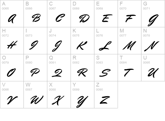Mr Dafoe uppercase A-Z preview
