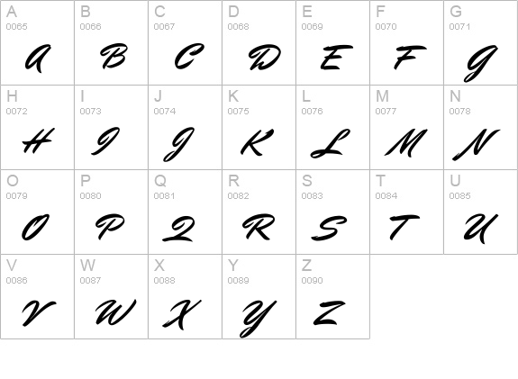 Mr Dafoe Regular uppercase A-Z preview