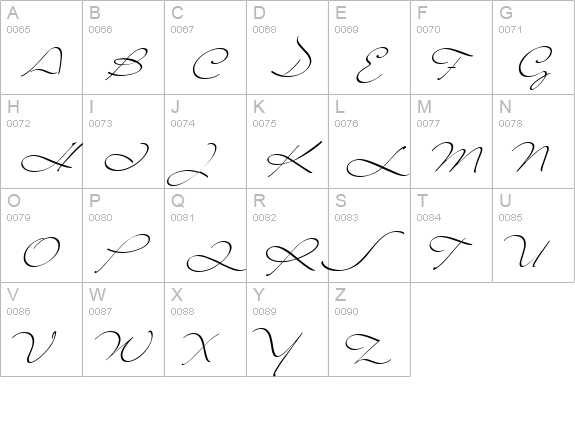 Mr Lackboughs uppercase A-Z preview