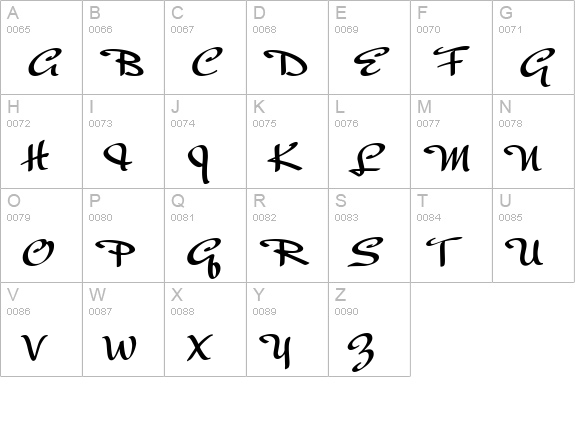 MrRafkin uppercase A-Z preview