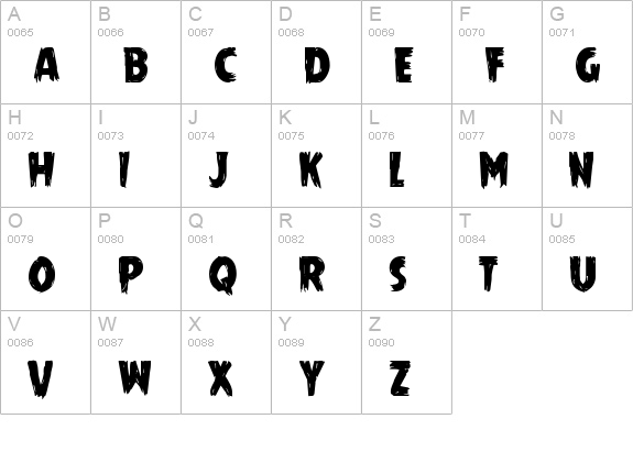Mrs. Monster uppercase A-Z preview