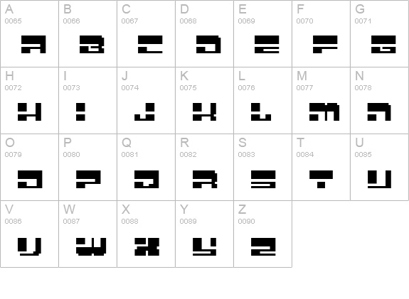 mtiza uppercase A-Z preview
