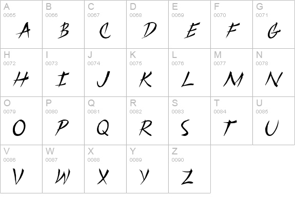MU uppercase A-Z preview