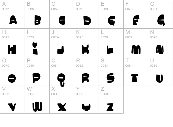 MuchoMacho uppercase A-Z preview