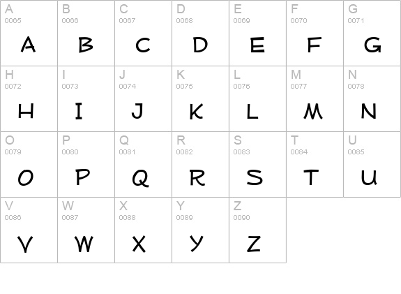 Mufferaw uppercase A-Z preview