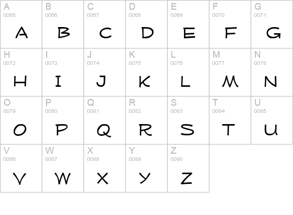 Mufferaw Xp uppercase A-Z preview