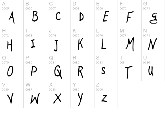 Mugnuts uppercase A-Z preview