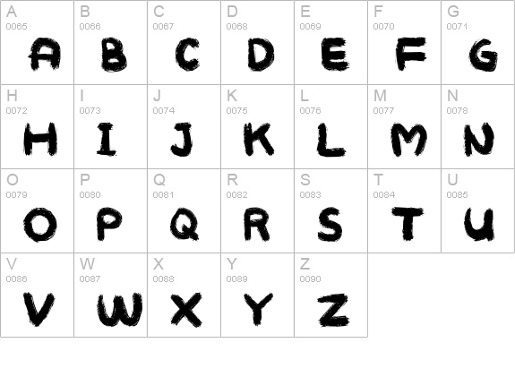 MUKOKUSEKI KITCHEN uppercase A-Z preview