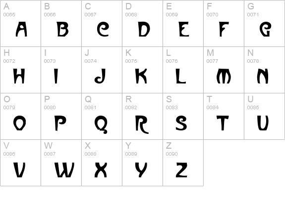 MullinsCaps uppercase A-Z preview