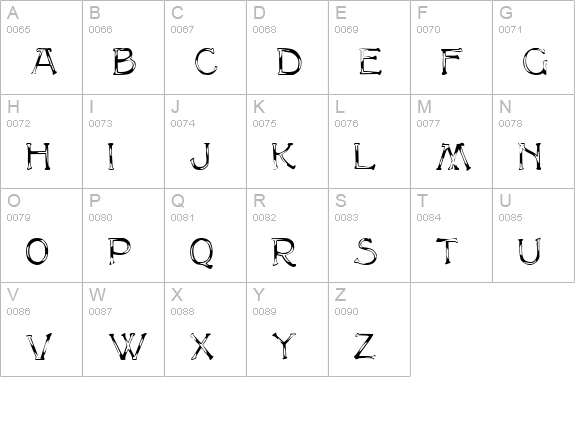 Multiform Regular uppercase A-Z preview