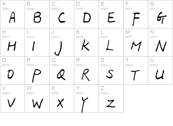 Mumsies uppercase A-Z preview