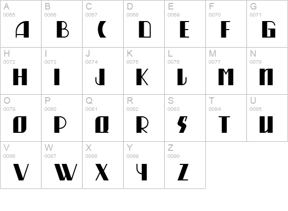 Munchausen NF uppercase A-Z preview