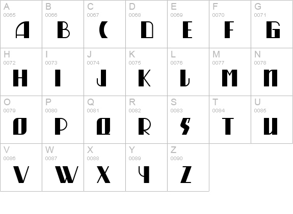 MunchausenNF uppercase A-Z preview