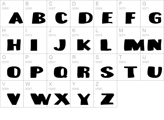 Munster Bash uppercase A-Z preview
