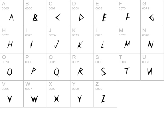 MunsyFont  uppercase A-Z preview