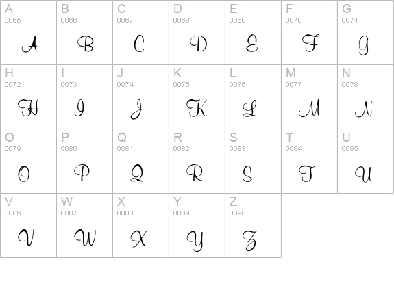 Muriel uppercase A-Z preview