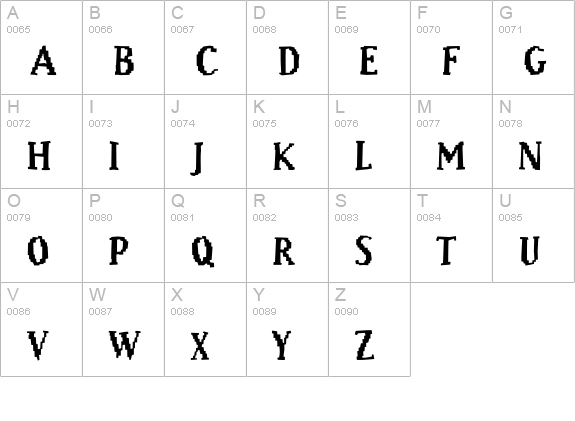 Murphy33-Black uppercase A-Z preview