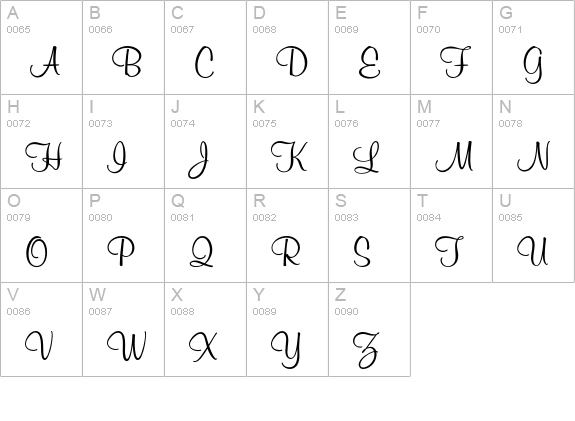 Murray Hill Regular uppercase A-Z preview
