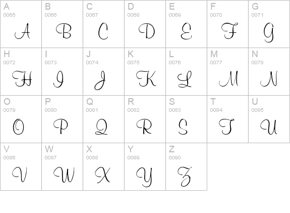 Murray Regular uppercase A-Z preview