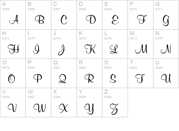 MurrayHilDEE uppercase A-Z preview