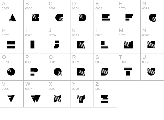 Muse Display SSi uppercase A-Z preview