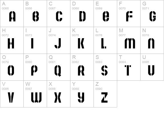 Mute Fruit Regular uppercase A-Z preview