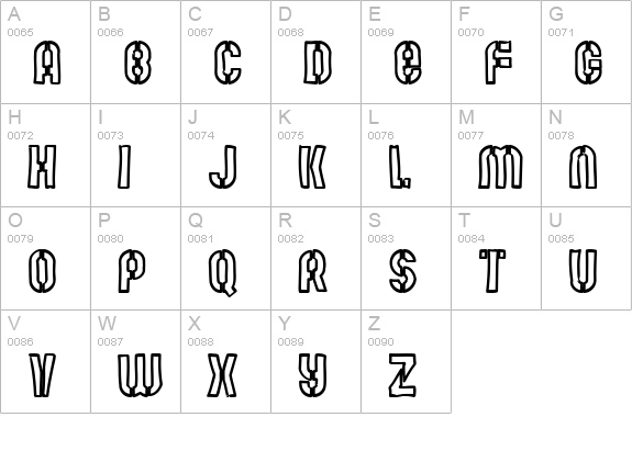 Mute Fruit White Krash uppercase A-Z preview